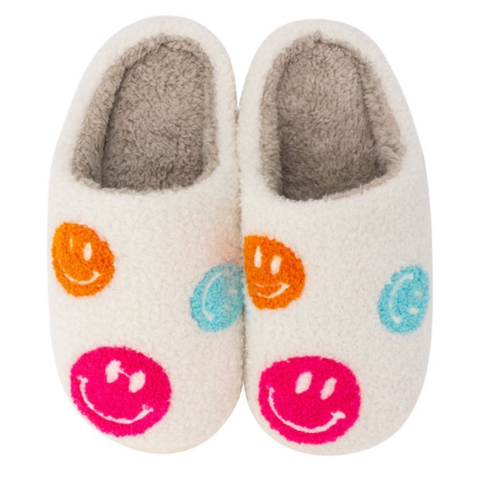 Multi Colored Smiley Face Slippers - Picture 2 of 9